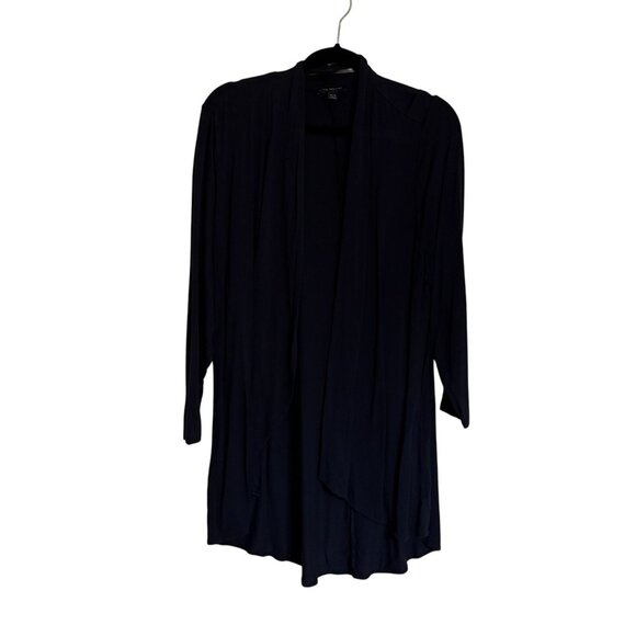 Lane Bryant Women SZ 14/16 Navy Blue Open Front Lightweight Cardigan Top - Picture 1 of 9